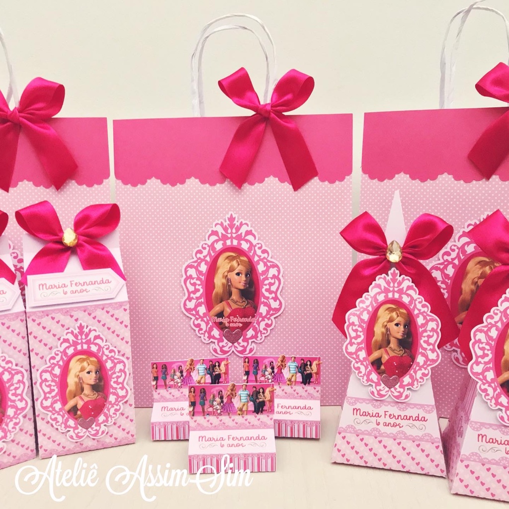 Ateliê AssimSim Festas Personalizadas Barbie DreamHouse para a Mafe