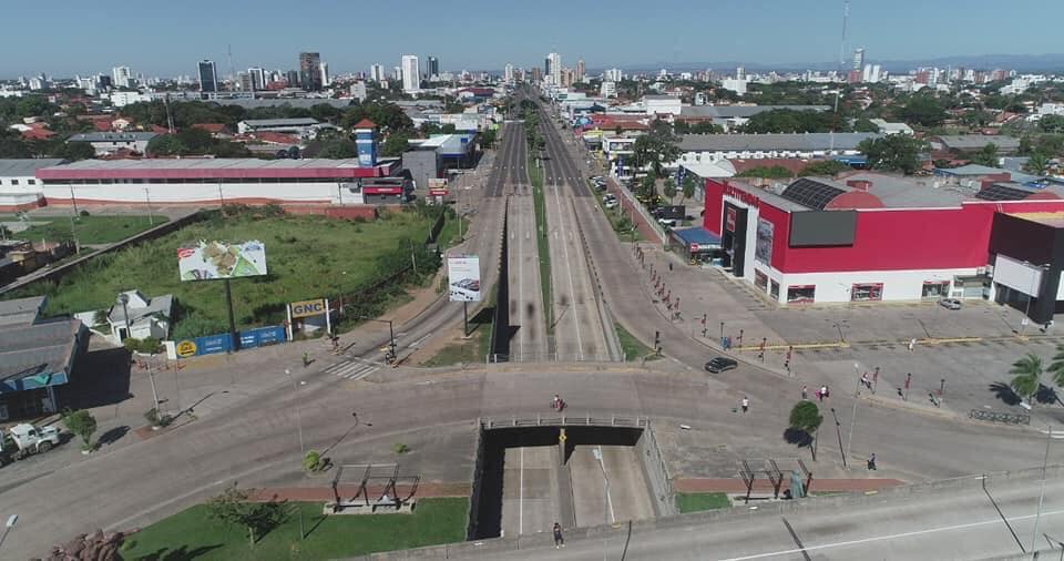 El tráfico vehicular en las principales vías cruceñas era nulo a primeras horas de este martes / FACEBOOK G21