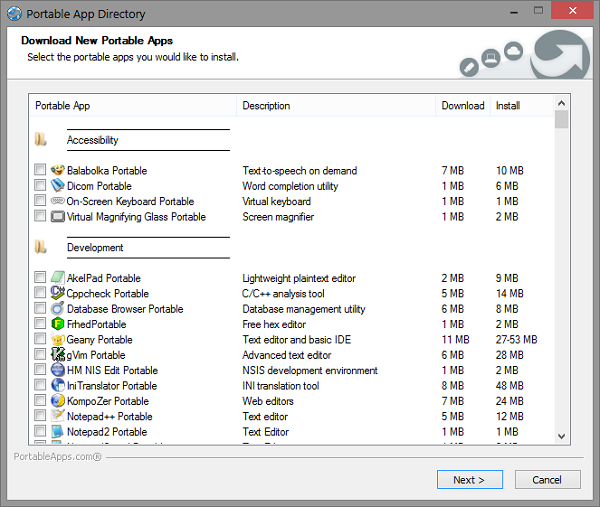 WindowsPC用の無料のポータブルアプリ