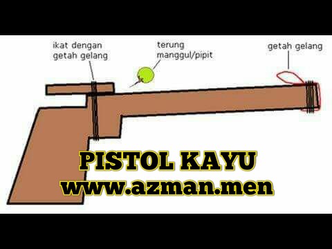 Pistol Kayu Mainan Kanak-kanak Zaman 80an Dan 90an - Azman See You