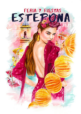 Estepona - Feria 2021 - Lara Galán `Larissa Design` - Modelo Patricia Checa