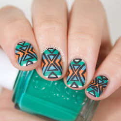 aztec nail design tutorial