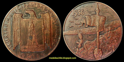 Medalla 425 años Valparaíso 1536 1961