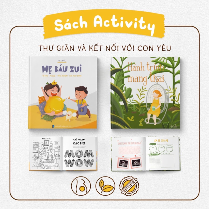 [A116] Sách tô màu đặc biệt cho Bà Bầu tiếng Việt