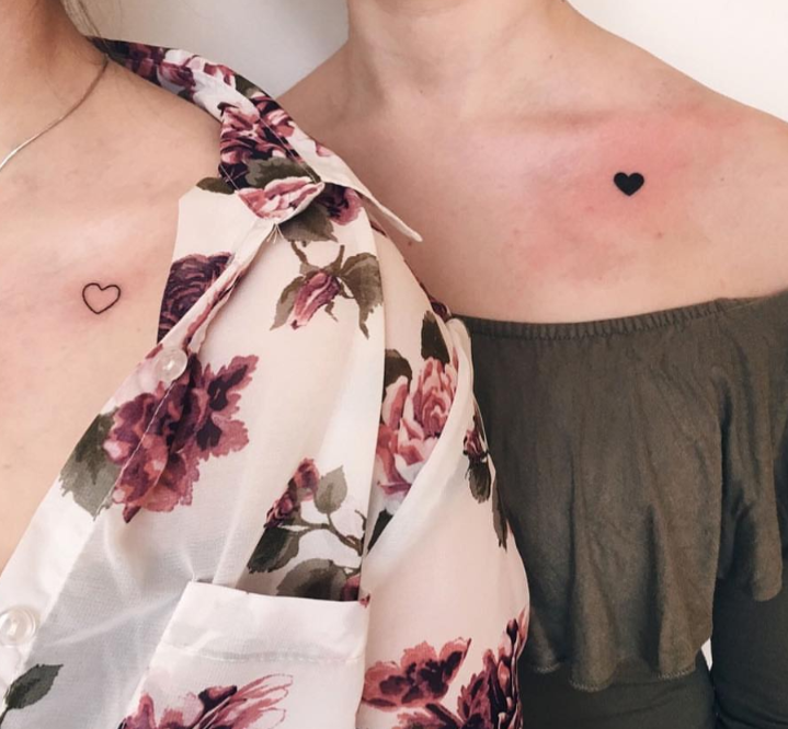 Gold Ink Paper Minimalist Best Friend Tattoo Ideas