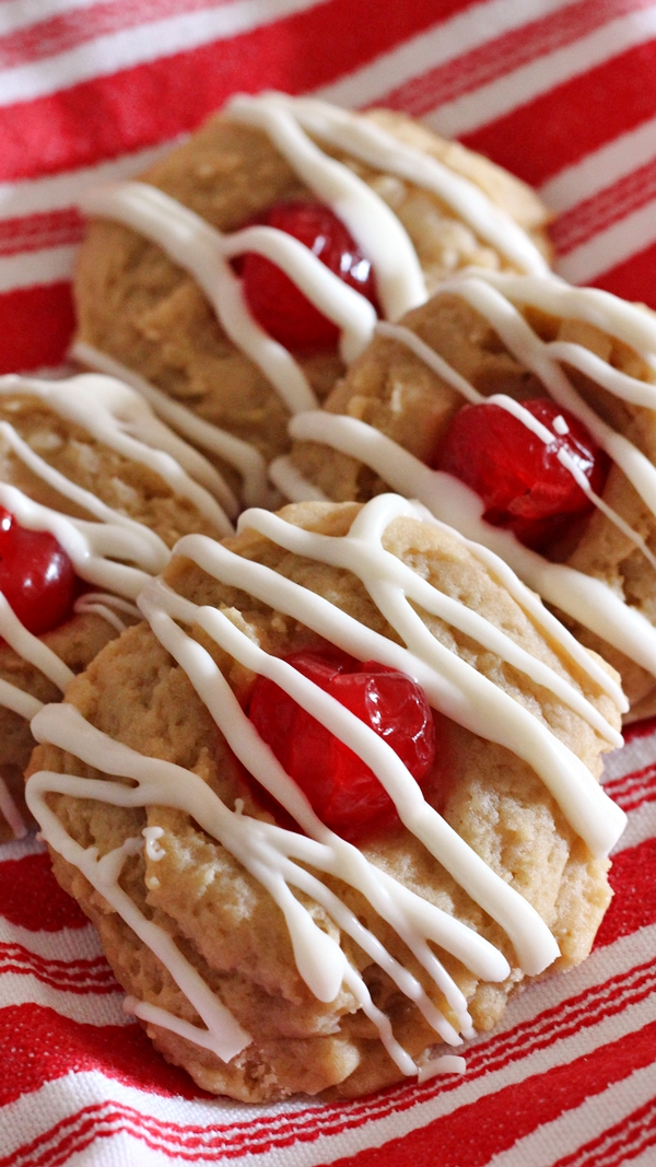 Cherry Almond Cream Cheese Cookies