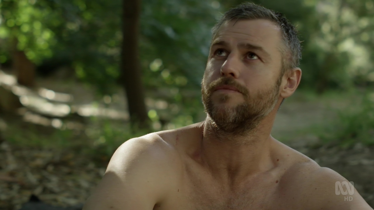 ausCAPS: Rodger Corser shirtless in Glitch 2-03 "All Too Human"