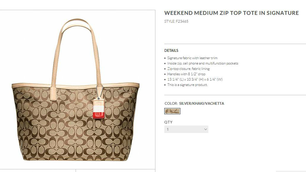 Handbag Reveal COACH Weekend Medium Zip Top Tote in Signature C Fabric (F23465) Jello Beans