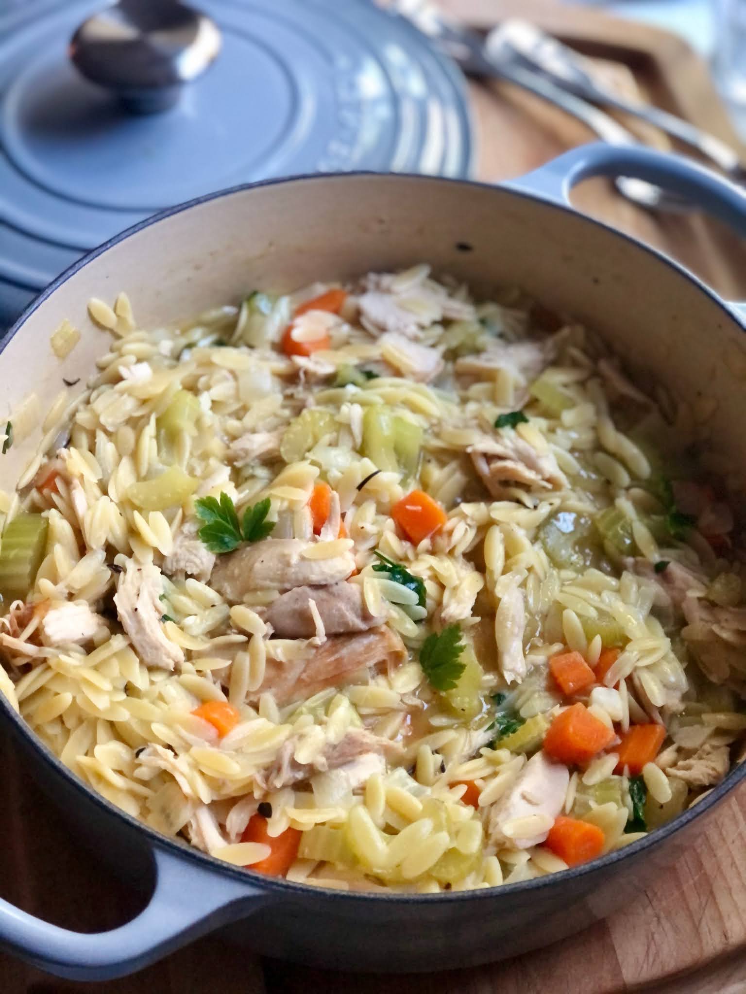 Comfort Food Creamy Chicken Orzo