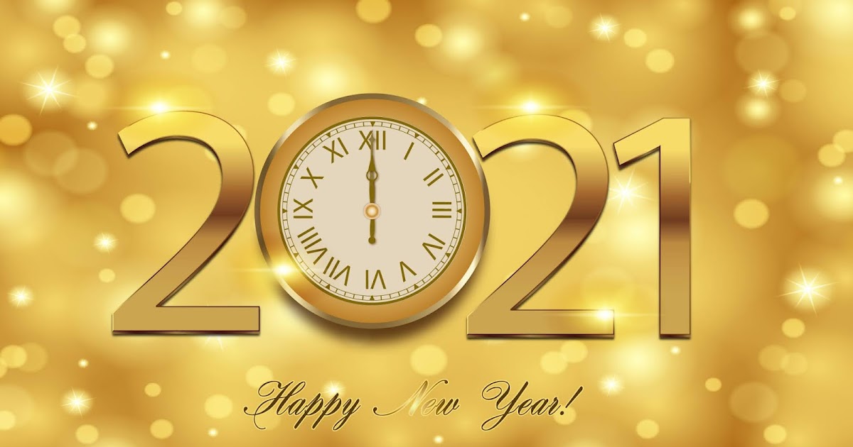 Happy New Year 2021 Golden Background