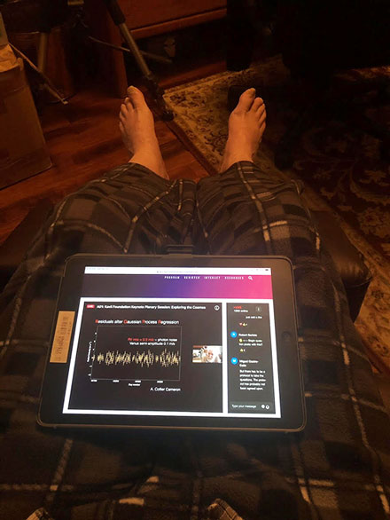Finally, a goal achieved: Attending the APS April Meeting in my PJ's (Source: Palmia Observatory)