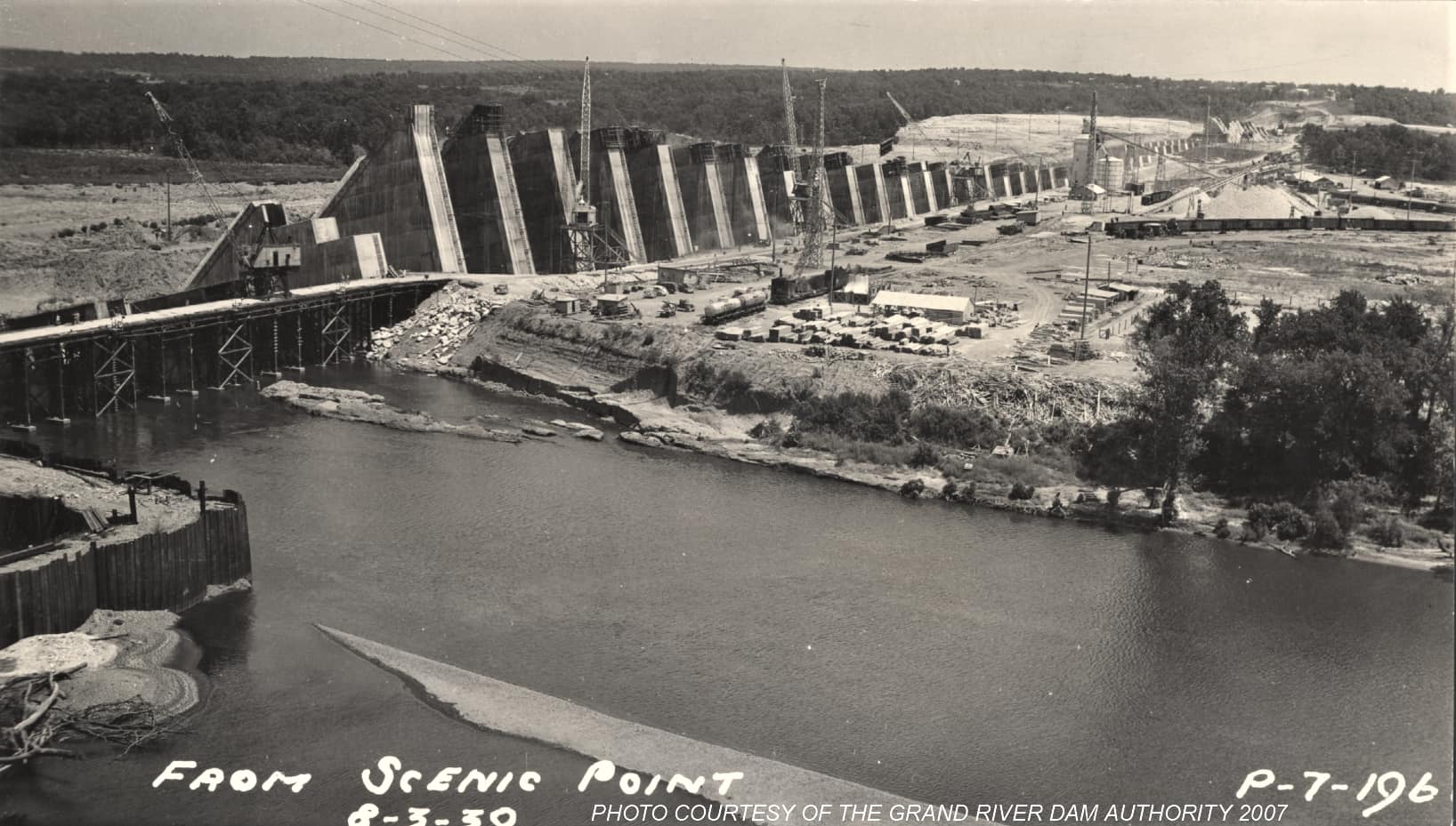 Industrial History 1941 Pensacola Dam and the Grand Lake O' the