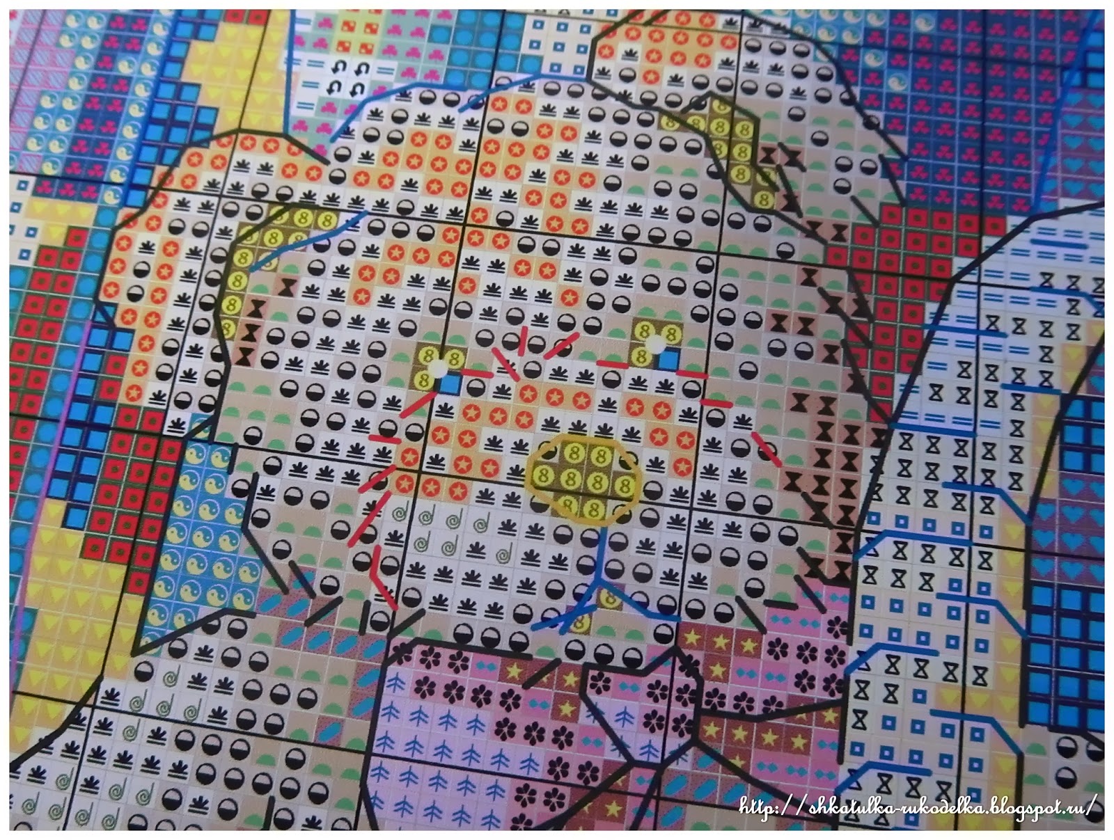 Ху тао схема вышивки