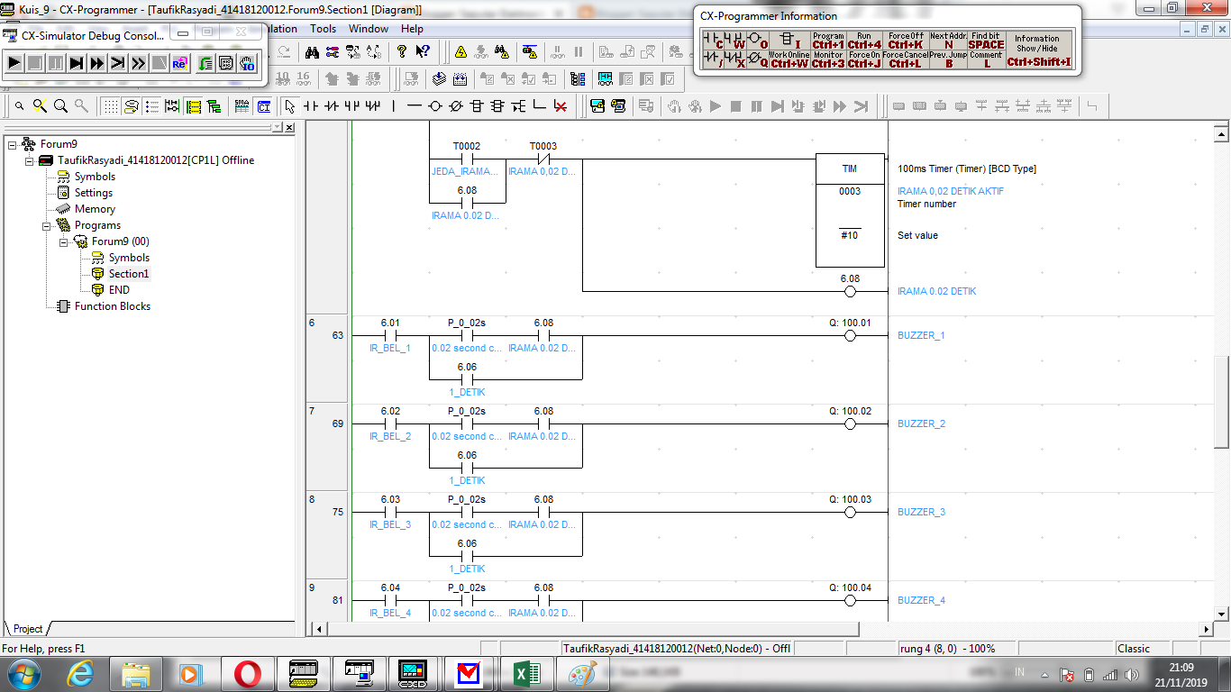 Seputar Elektronika Simulasi CX Programer dan CX Designer untuk Bell 5