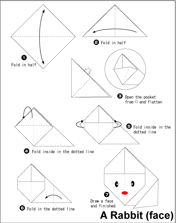 හාවෙකු හදමු (Origami Rabbit) - Your Choice Way