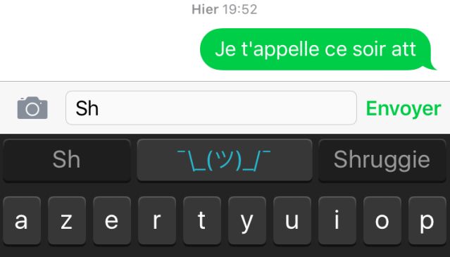 Tapez l'emoji ¯\_(ツ)_/¯ facilement sur le clavier de votre smartphone