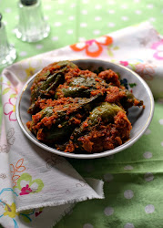 curry masala vankaya eggplant spicy kura recipe cookshideout cook partially cooker saute helps method pan finished pressure then