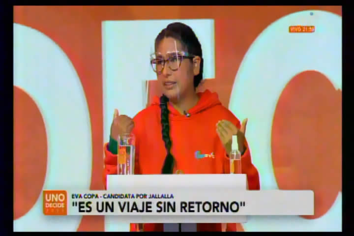Eva Copa pide no ser más “escalera” del MAS; asegura que no volverá al Movimiento al Socialismo