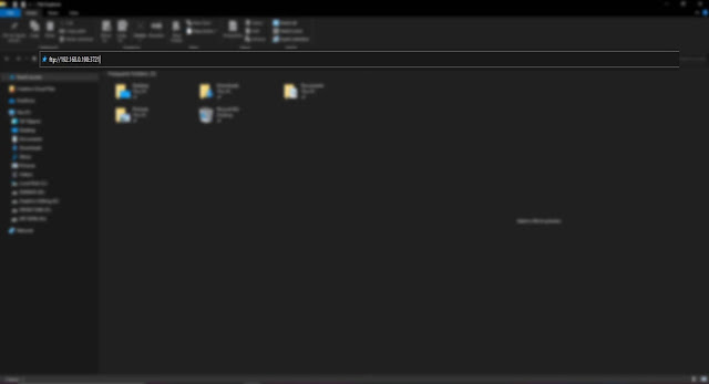Akses alamat ftp di laptop atau PC