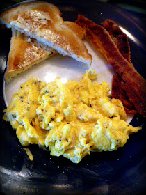 Swiss Cheese and Oregano Scrambled Eggs: Light, fluffy, herby, cheesy, buttery eggs... - Slice of Southern