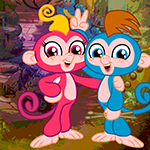 Games4King Couple Monkey Rescue