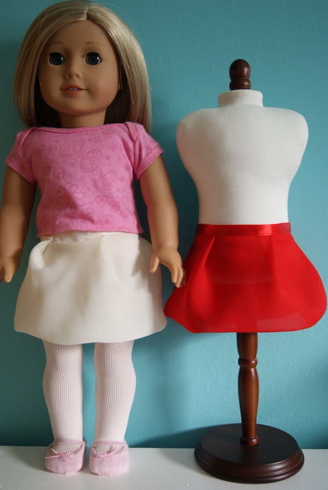 chiffon bubble skirt for 18-inch doll by nest full of eggs