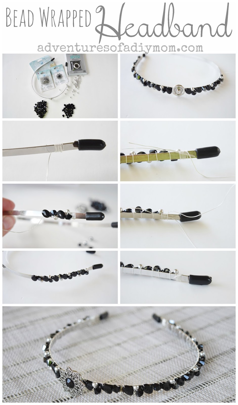 How to Make a Wire and Bead Wrapped Headband Adventures of a DIY Mom