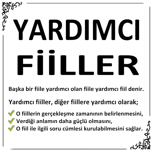 ingilizce yardimci fiiller
