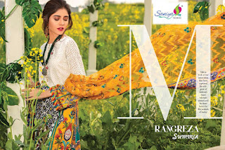 Saniya trendz Rangreza Summer Cotton pakistani Suits