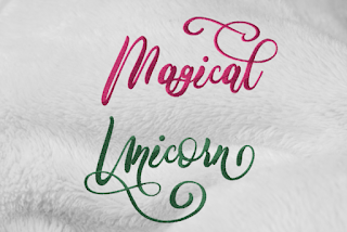 Download Free Magical Unicorn Lettering Embroidery Design PSD Mockup Template