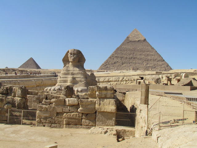 Egypte reis, de piramiden met de sfinx