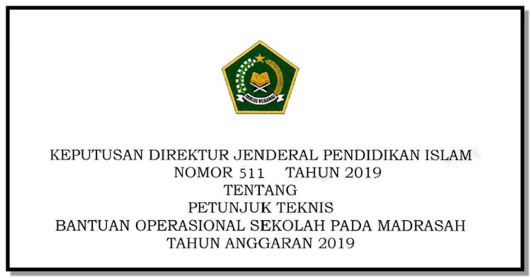 Download Juknis Bos Madrasah Tahun Anggaran 2019