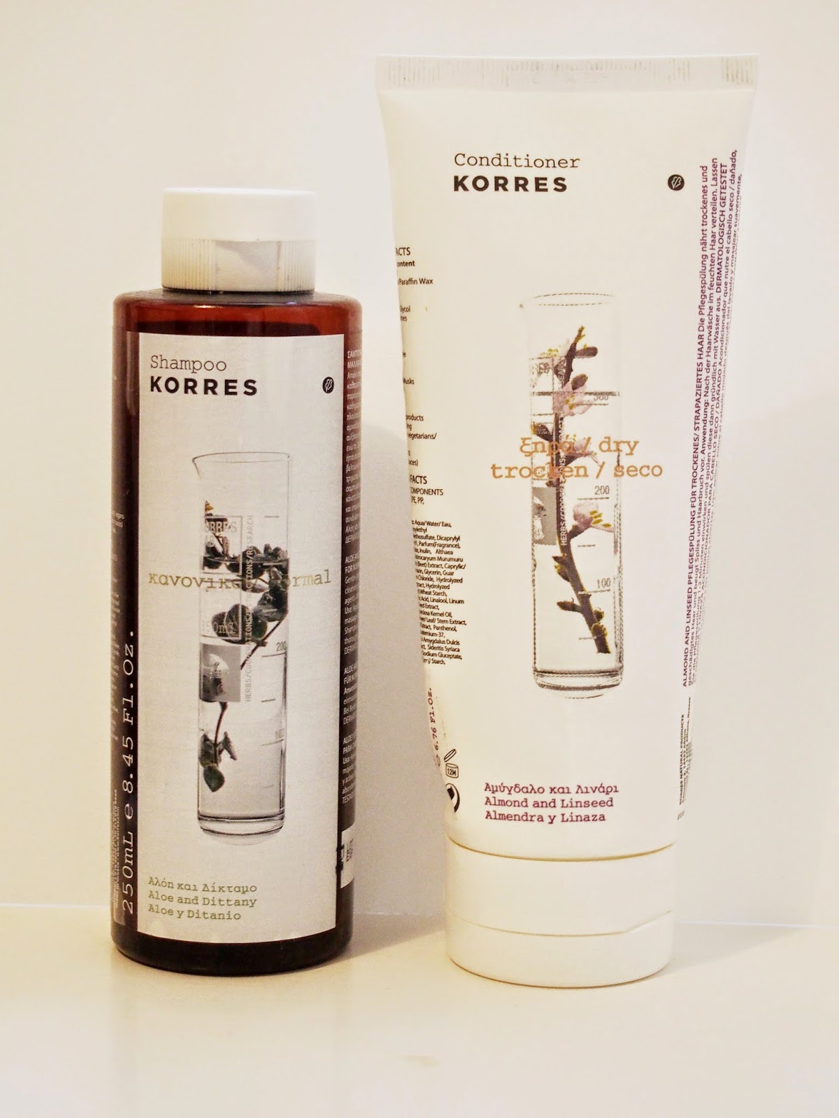 Kivipuuteri Korres shampoo ja hoitoaine