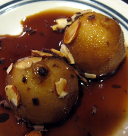pears in coffee syrup