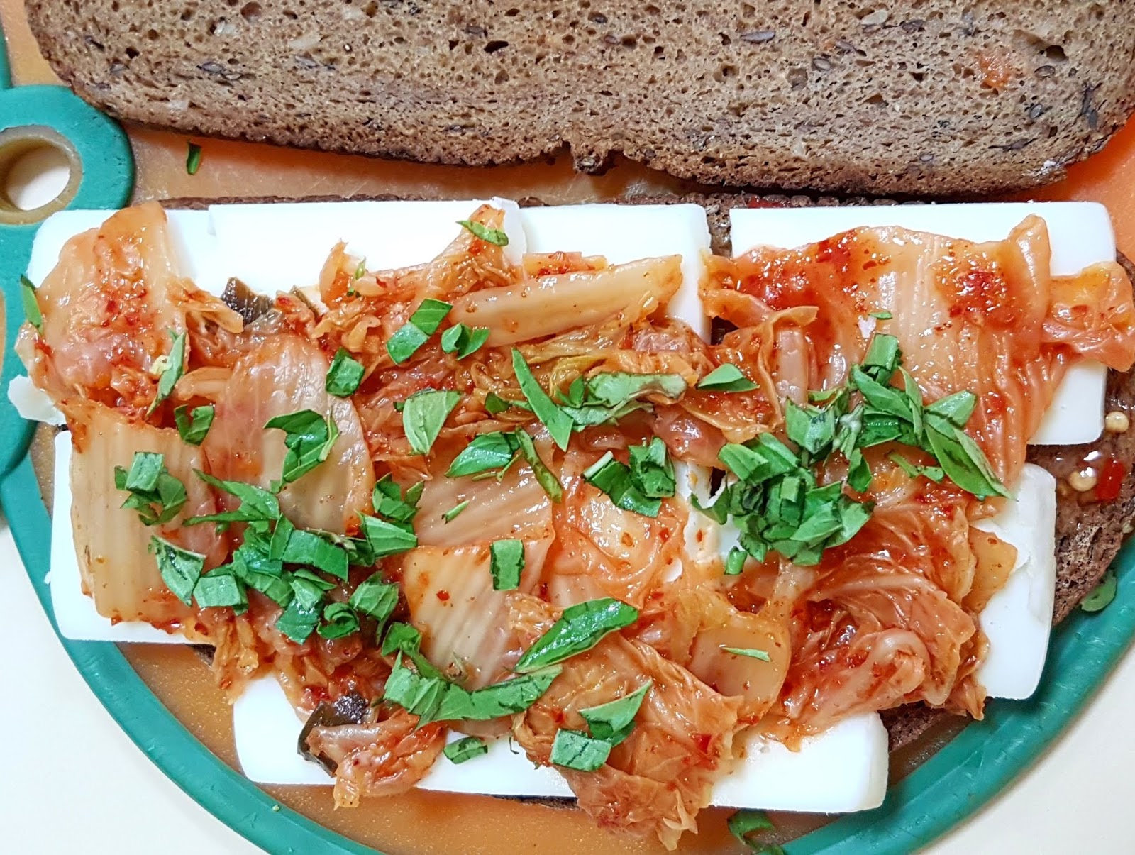 Maryam's Culinary Wonders 1314. Kimchi Grilled Cheese Sandwich