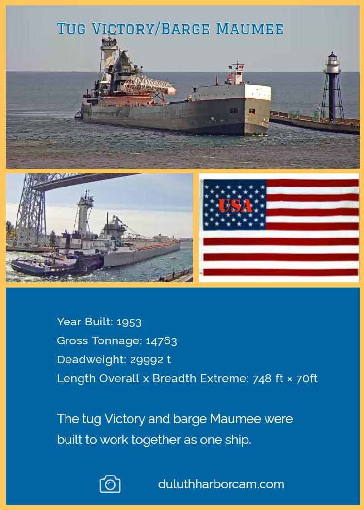 Duluth Harbor Cam Victory arrived Duluth 03/24/2020