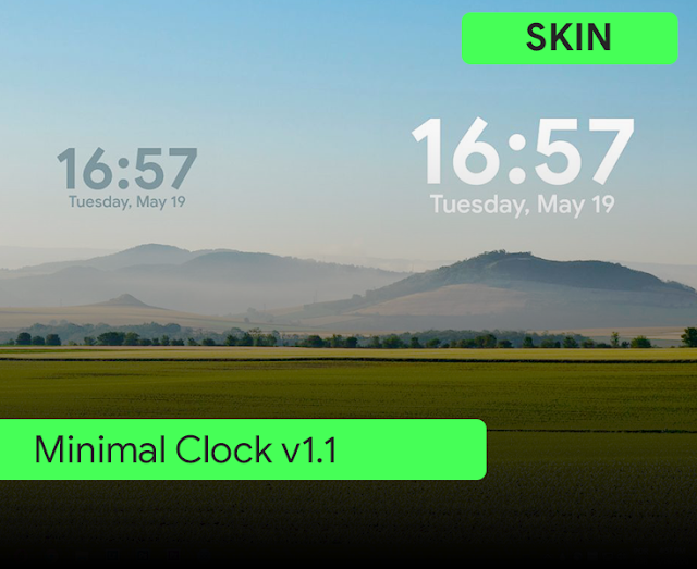 [Rainmeter] Minimal clock v1.1