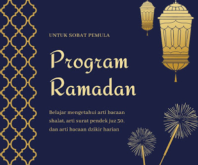 program ramadhan belajar bahasa arab dari dasar, terjemahan bacaan shalat, surat pendek, dzikir harian