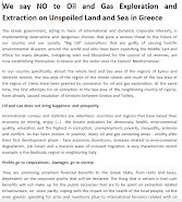 We say NO to Oil and Gas Exploration and Extraction on Unspoiled Land and Sea in Greece