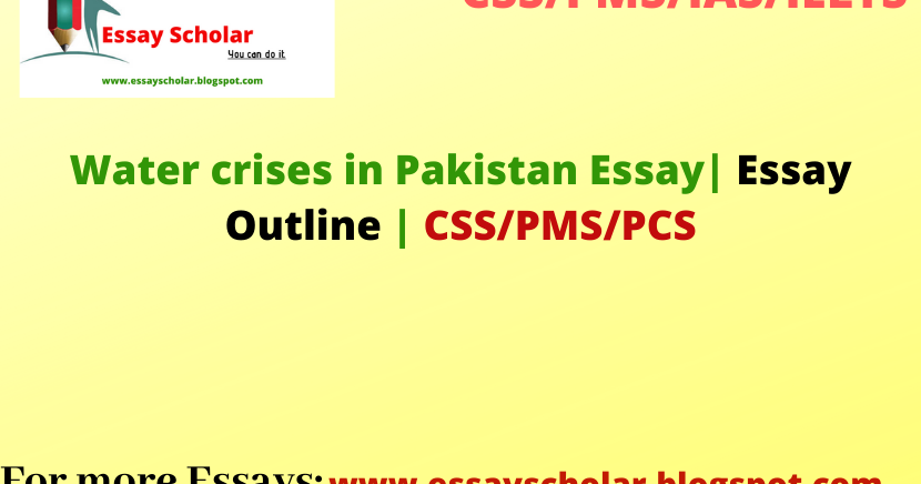 essay on water crisis in pakistan with outline