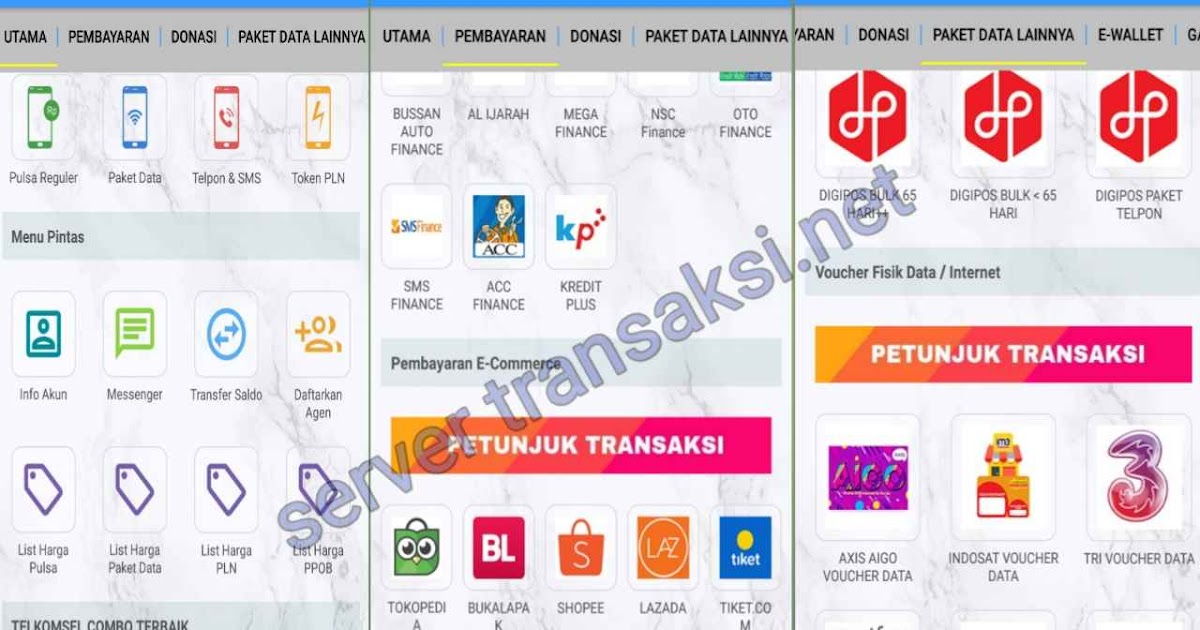 Aplikasi Mitra Server Transaksi Mitra Server Transaksi