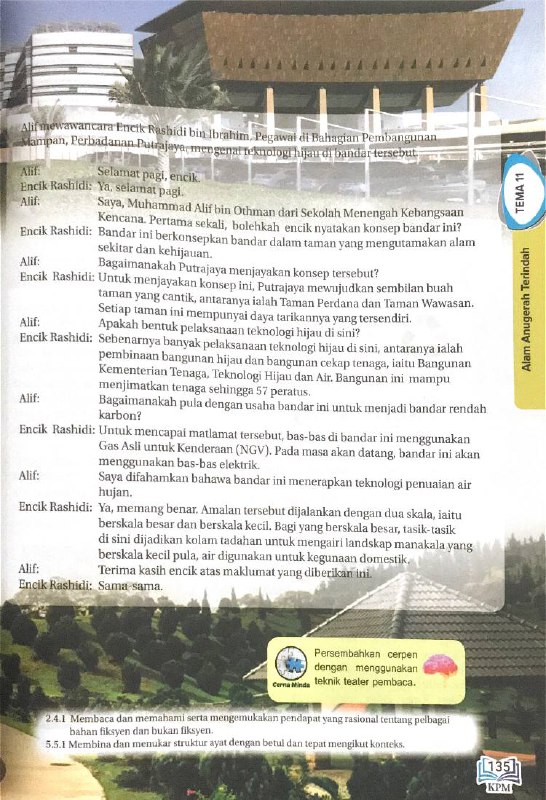 Laman Cikgu Fadhilla T3 BM Menulis Dialog