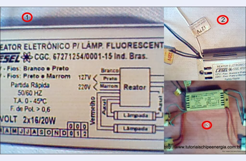 Montagem de lâmpadas fluorescente conhecendo o reator elétrico