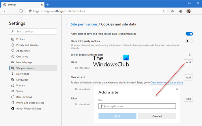 Consenti o blocca i cookie in Microsoft Edge