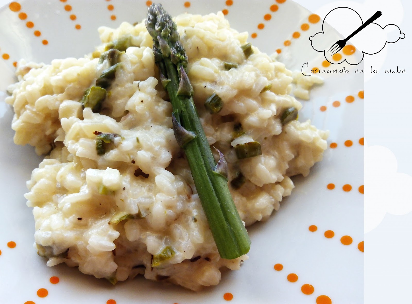 Cocinando en la nube Risotto de espárragos trigueros