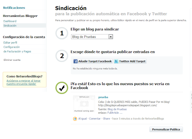 conectar el blog con redes sociales