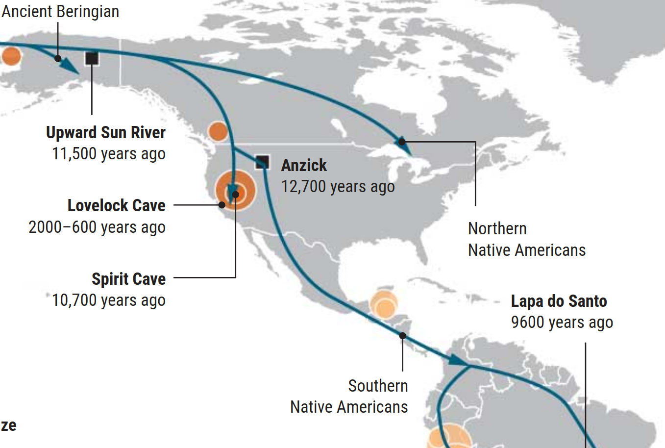 ancient dna charts native american journey