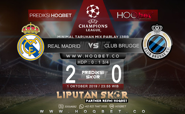 Prediksi Real Madrid vs Club Brugge 1 Oktober 2019 https://www.liputanskor.com/