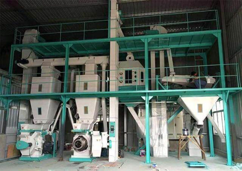 Simple Animal Feed Processing Equipment Feed Pellet Production Line