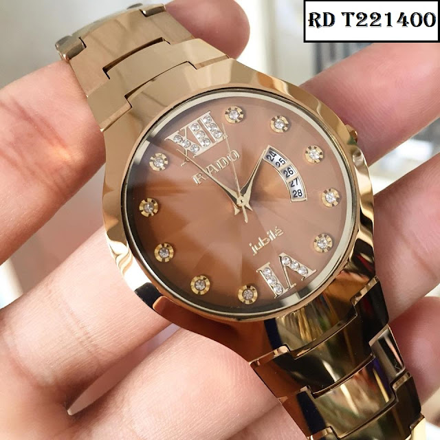Đồng hồ nam dây đá ceramic vàng Rado RD T221400